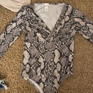 Snakeskin Bodysuit H&M